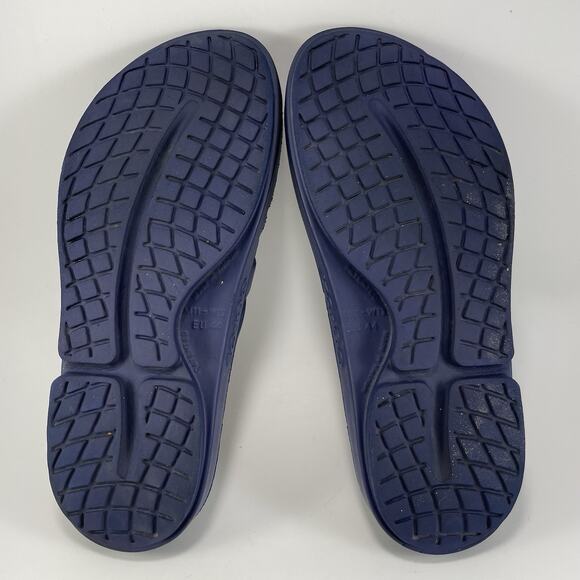 Oofos Ooriginal Flop Flops Mens Size 11, Womens 13 Blue Comfort Recovery Sandal - Picture 7 of 9